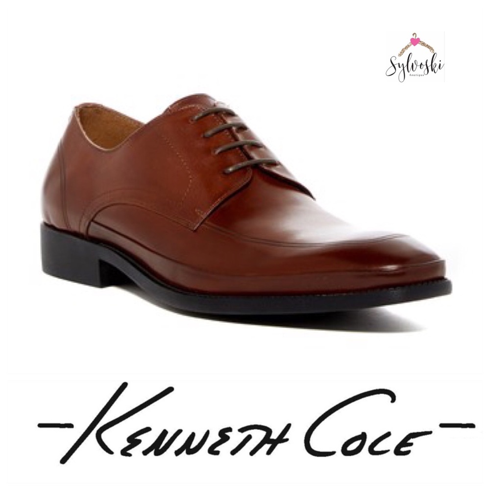 🆕Kenneth Cole Reaction Brick Apron Toe Derby - Picture 1 of 7